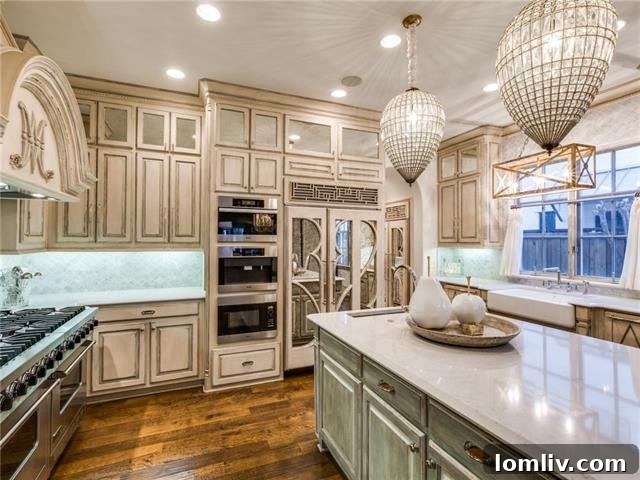 Bright and Spacious Kitchen with Modern Amenities and Artistic Flair
