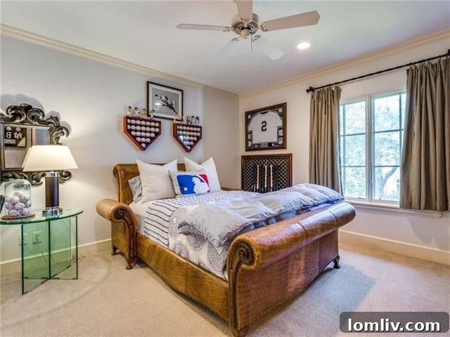 Guest Bedroom with Chic Decor and Ample Natural Light
