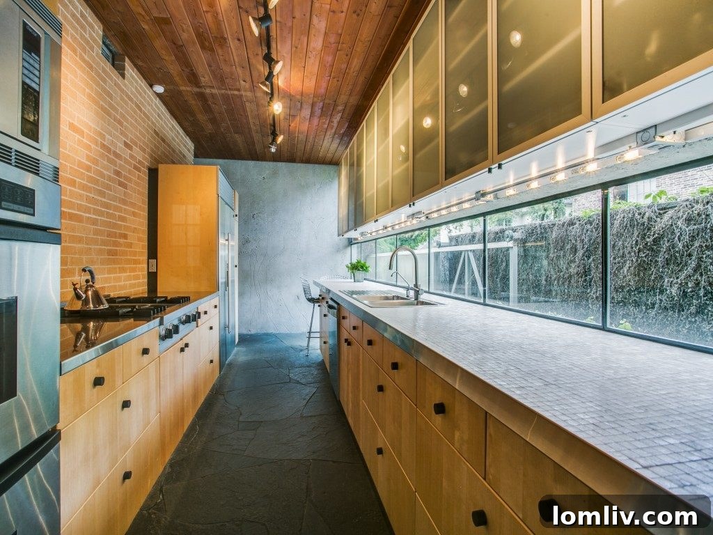 A bedroom with unique architectural elements and ample space, offering a serene and stylish personal sanctuary within 4404 Greenbrier.