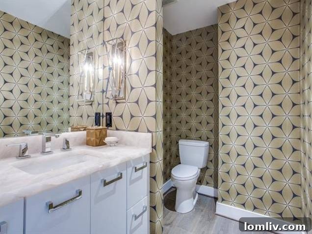 Elegant study or home office with custom built-ins and ample workspace