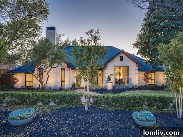 Stylish living area with modern furnishings and art in the 11705 Parwen luxury ranch