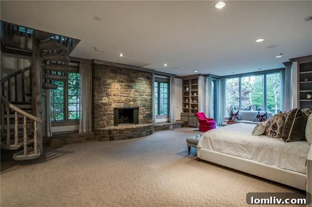 Inviting Bedroom Suite in the Mountain-Style Mansion