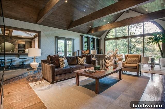 Cozy Fireplace and Seating in a Luxury Dallas Mansion