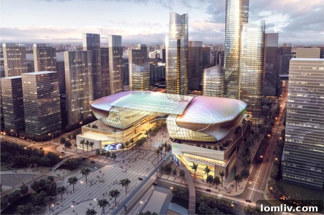 OCT Wuhan Mixed-Use project in China featuring a dynamic main entry plaza