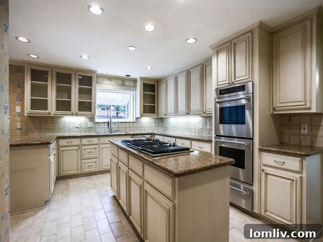 Inviting swimming pool with water features and greenery