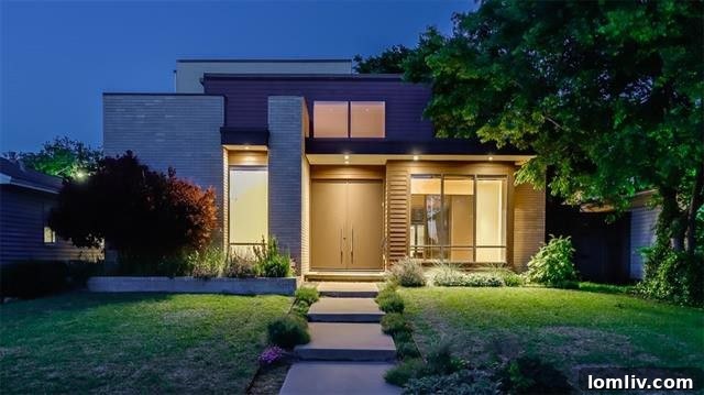 Exterior view of 8414 Ridgelea St, a clean-lined contemporary home