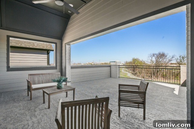 Stunning view from the covered patio of the optional rooftop deck