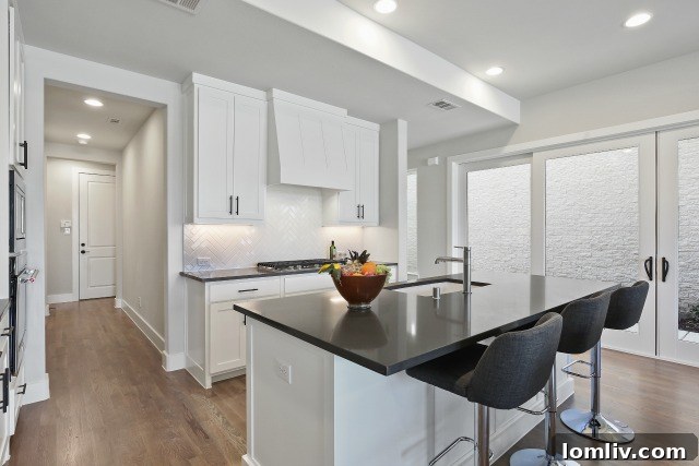 Residences at CityLine kitchen detail with modern design elements