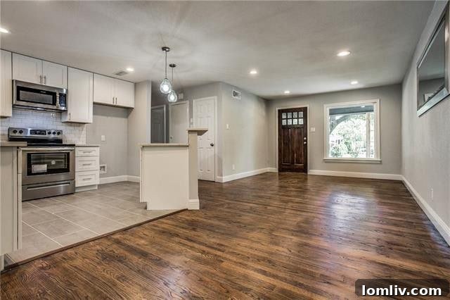 Modern Kitchen with White Shaker Cabinets and Quartz Countertops