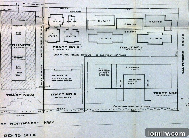 Detailed view of PD-15 zoning plan for Preston Hollow
