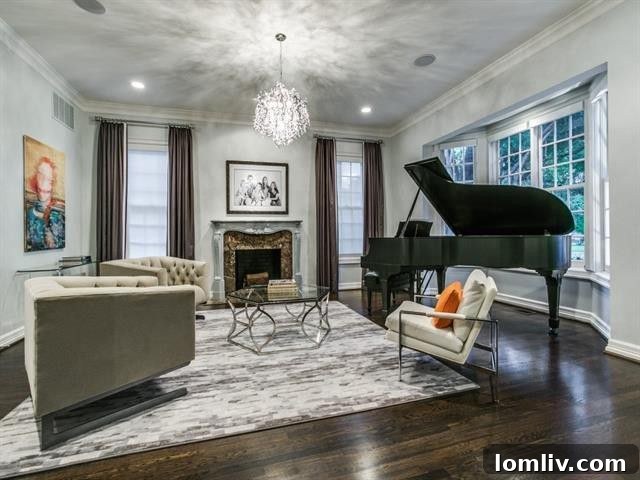 Bright and airy interior space within the University Park Colonial Revival home