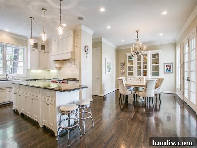 Detailed view of kitchen finishes and design in the Dallas luxury property