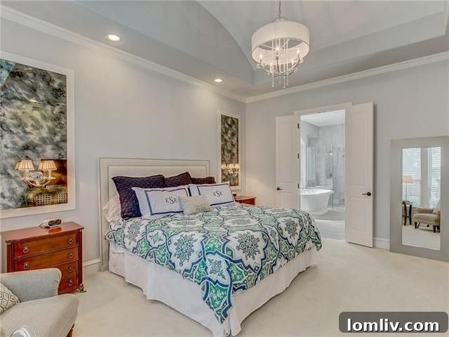 Elegant dining room with classic farmhouse decor, ready for entertaining.