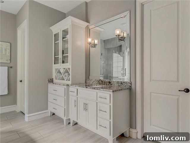 Well-appointed guest bathroom with modern fixtures and a clean design.