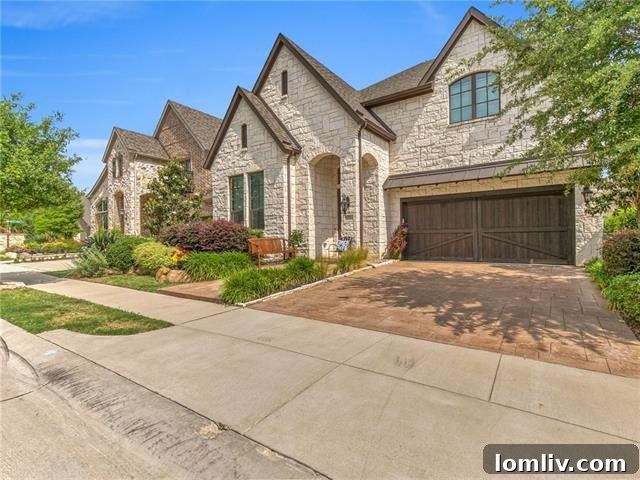 Exterior front view of 3017 Trinity Lane, showcasing its classic stone facade and inviting entrance.