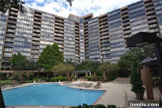 Exterior of the Bonaventure high-rise in North Dallas