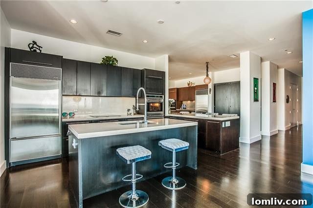 Designer kitchen with large island and Miele coffee station