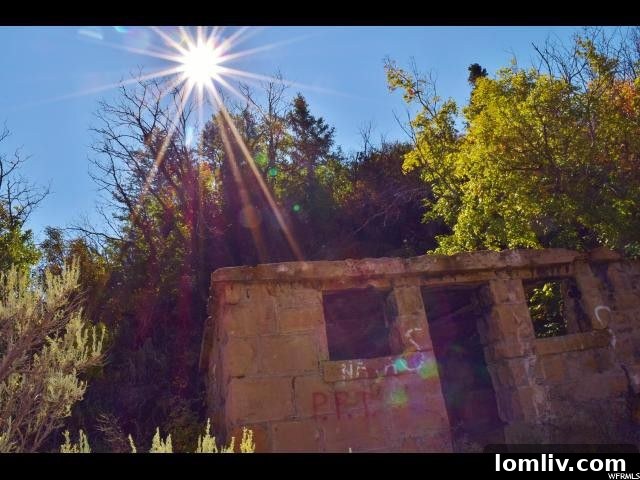 Historic ghost town structures in Utah's wilderness, part of Maple Creek Mine