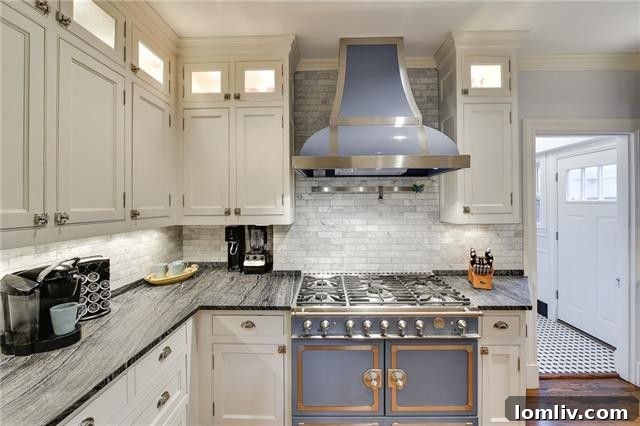 Luxurious kitchen island with unique countertops