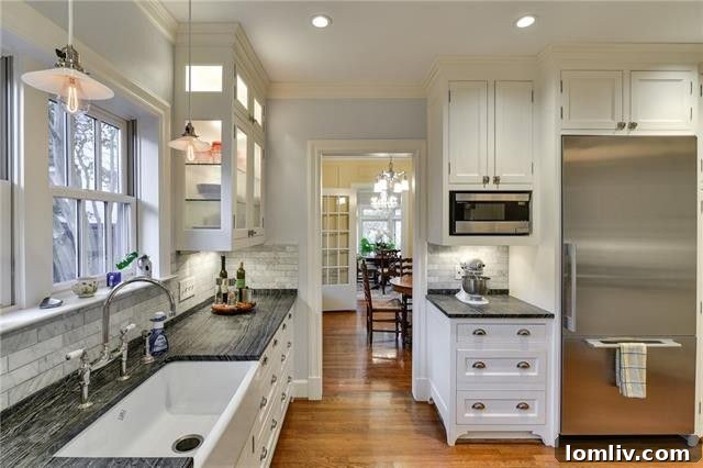 Dining area adjacent to the modern kitchen