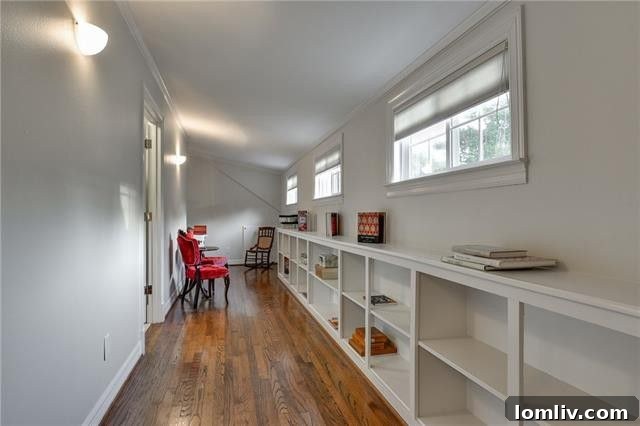 Beautifully landscaped backyard with covered porch
