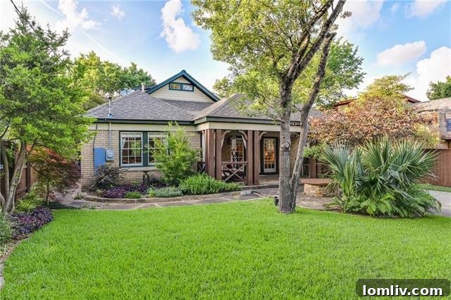 Lush landscaping surrounding the outdoor living space