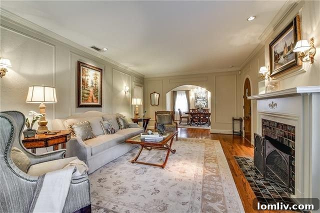 Inviting and well-lit interior space of the Lakewood Tudor
