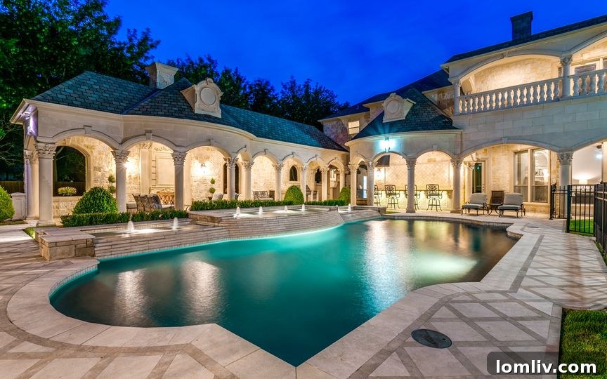 French Inspired Estate with Fountain Pool in Coppell, TX