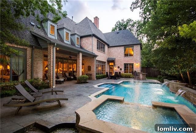 English Traditional Home with Professional Landscaping and Pool in Preston Hollow