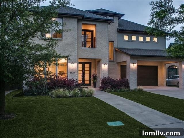 Stunning modern custom-built home exterior at 6836 Casa Loma Ave in Lakewood