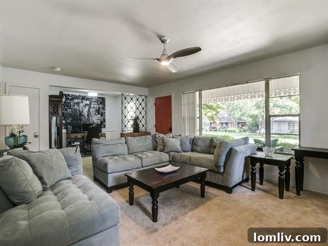 Spacious living area with an open concept, showcasing potential for modern personalization