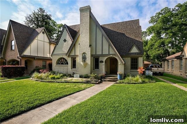 Historic Tudor home exterior at 5914 Monticello Ave, showcasing classic architecture in M-Streets