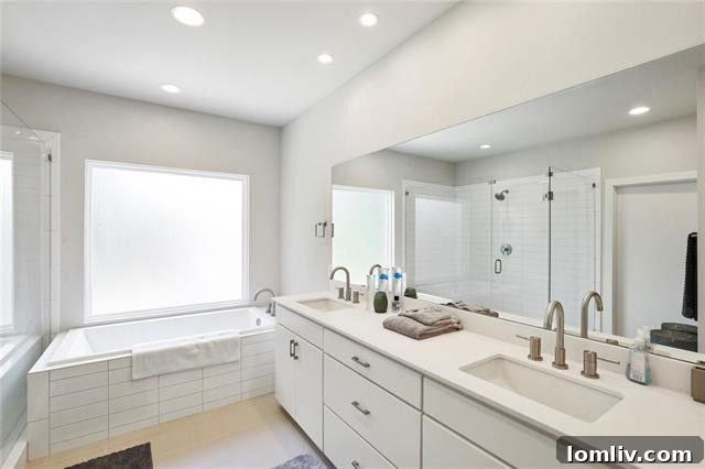 Elegant bathroom with contemporary fixtures and sleek design
