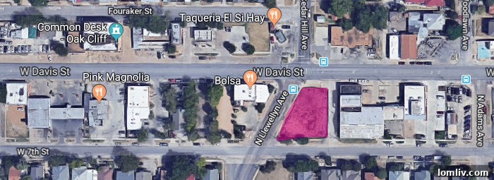 Exterior rendering of the commercial space at 600 W Davis St