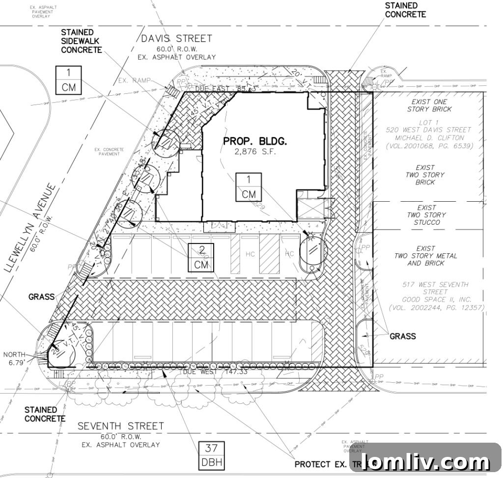 Conceptual layout for the 600 W Davis St development