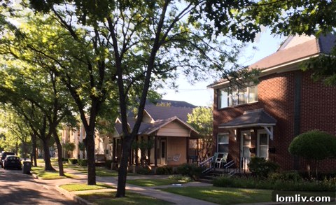 Aerial view of the Villa South Addition property before development