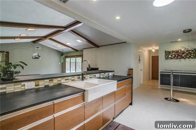 Bright Living Area with Mid-Century Inspired Aesthetics