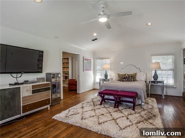 Spacious Living Room in the Updated North Dallas Ranch Home