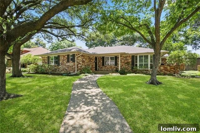 Charming Exterior of the Lake Highlands Home at 9823 Edgecove Drive