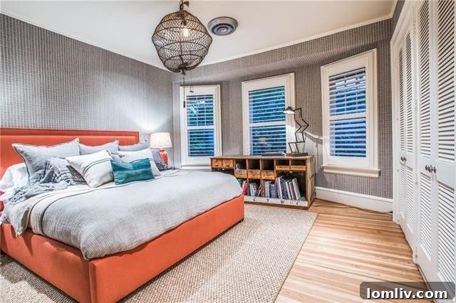 Exquisite Eclectic Prairie Home in Highland Park 17 Spacious Bedroom Design