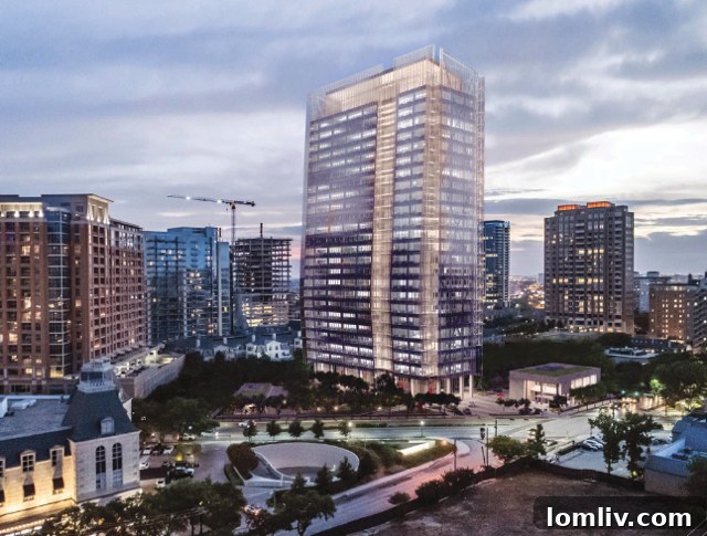 Oak Lawn Committee Envisions Signature Development Near Crescent Court 2 Cedar Maple Office Tower Exterior