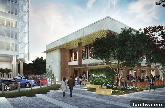 Oak Lawn Committee Envisions Signature Development Near Crescent Court 4 Cedar Maple Office Tower Ground Level Render