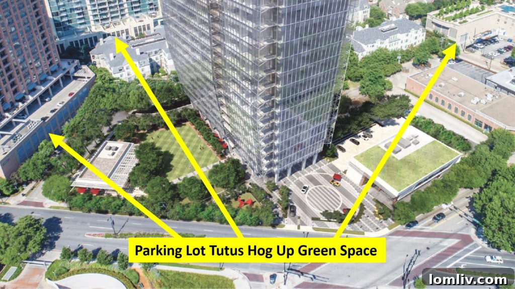 Oak Lawn Committee Envisions Signature Development Near Crescent Court 5 Public Green Space at Cedar Maple