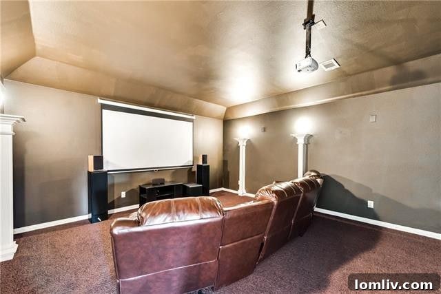 Dedicated media room at 4518 Siena Drive Frisco, perfect for home theater experiences