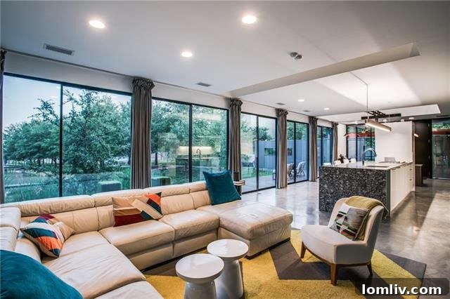 Upstairs Landing with Modern Art