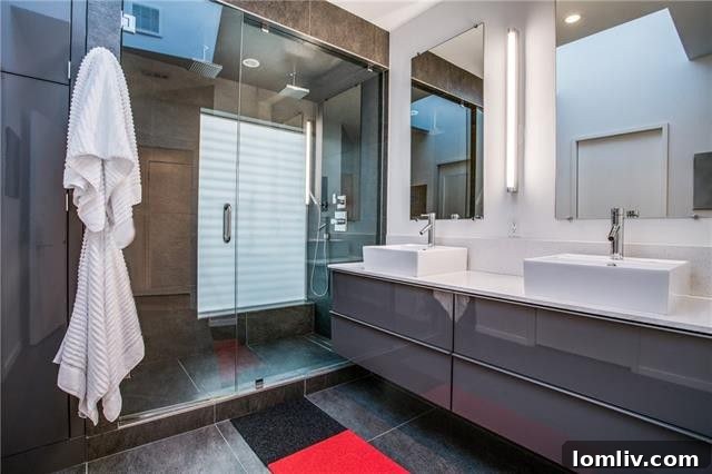 Spacious Shower in Modern Bathroom