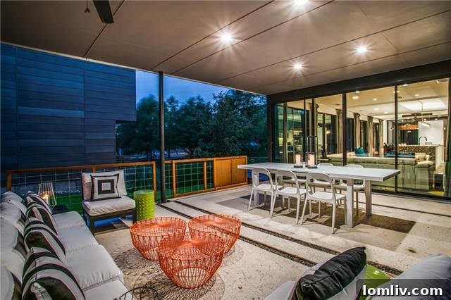 Side View of 16 Vanguard Way with Modern Landscaping