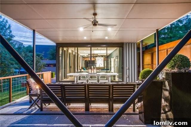 Evening View of Backyard and Pond