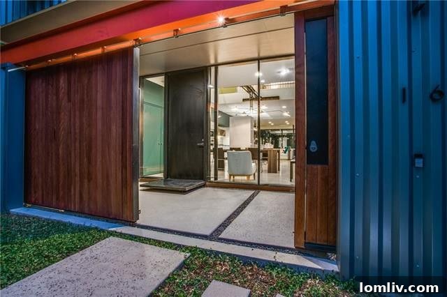 Modern Entryway and Facade of 16 Vanguard Way