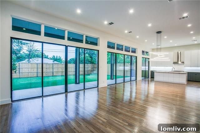 Interior Living Space with High Ceilings
